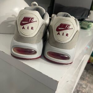 Nike Red and White Air Sneakers with Retro Design